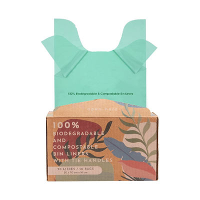 良い値段 Wave トップ ハンドル コンポスタブル ゴミ袋 零售用配送箱で無毒 オンライン