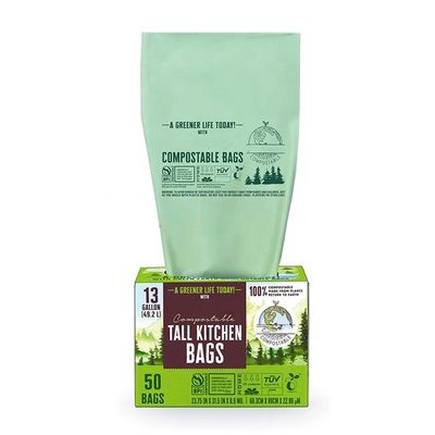 良い値段 卸売 持続可能 100% 生物分解性 玉米粉末 定番 印刷 高台 キッチン コンポスタブル ゴミ箱 リナー バッグ 食品スクラップ オンライン