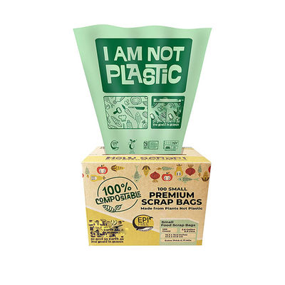 良い値段 卸売 持続可能 100% 生物分解性 玉米粉末 定番 印刷 高台 キッチン コンポスタブル ゴミ箱 リナー バッグ 食品スクラップ オンライン